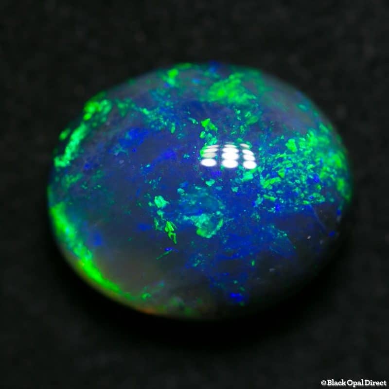 2.67 ct black opal gem 9.5x8x5mm