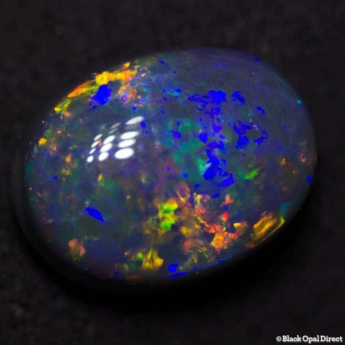 2.70 ct gem black opal double sided 10.5x8x5mm