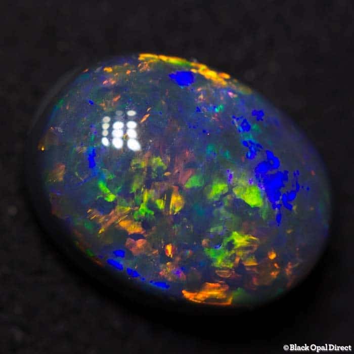 2.70 ct gem black opal double sided 10.5x8x5mm