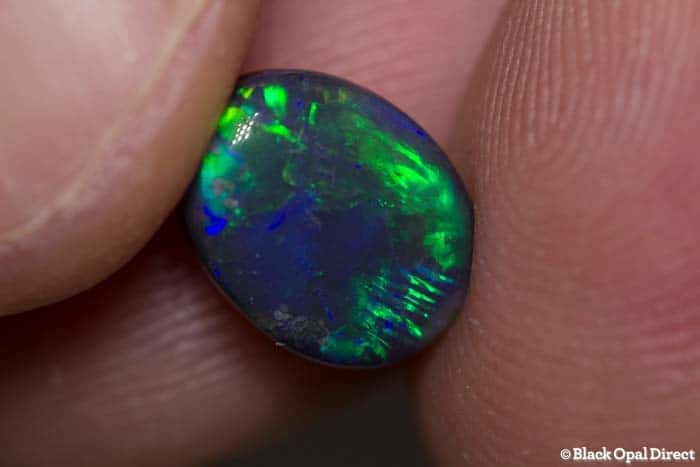 2.70 ct gem black opal double sided 10.5x8x5mm