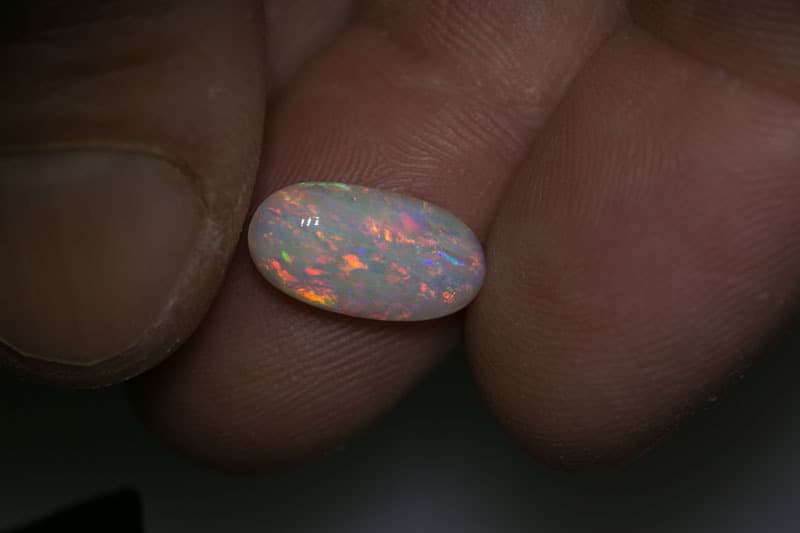 2.78 ct white opal 14x7x3mm