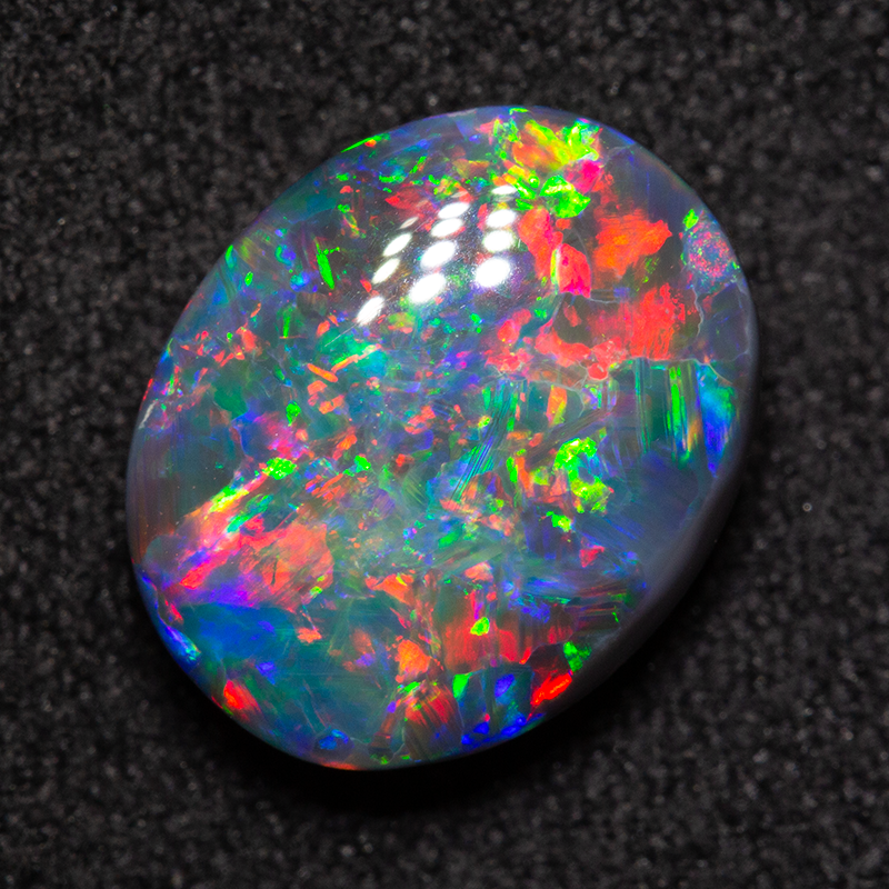 2.79 ct gem black opal 11x8.9x4.3mm