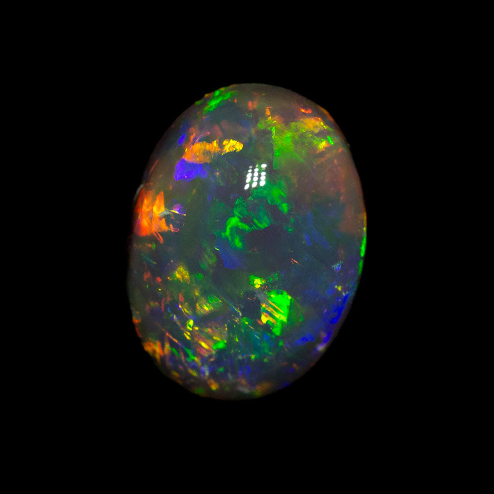 2.80 ct black crystal opal 10.8x8.1x5mm