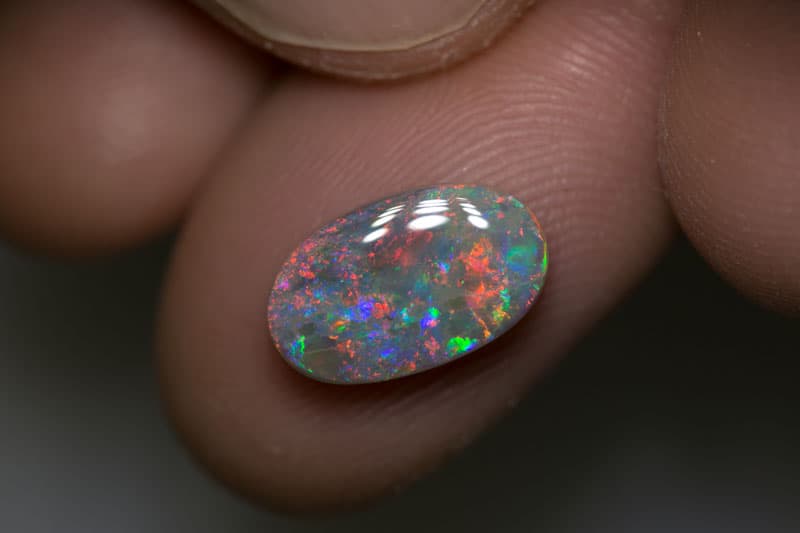 2.80 ct dark opal 13x8x4mm