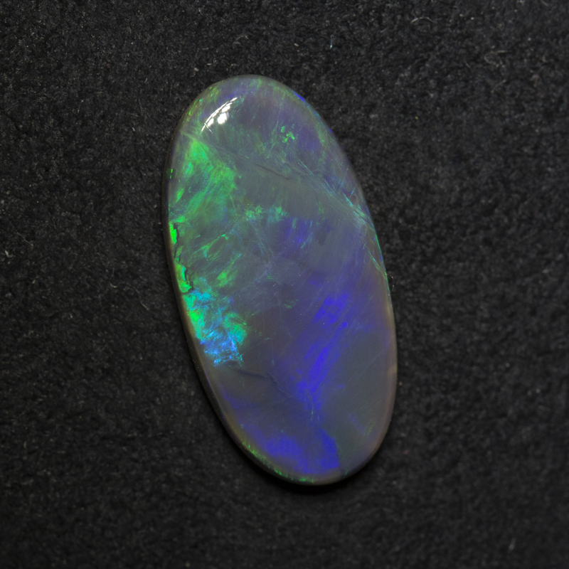 2.81 ct black opal 16.5x8.2x2.9mm