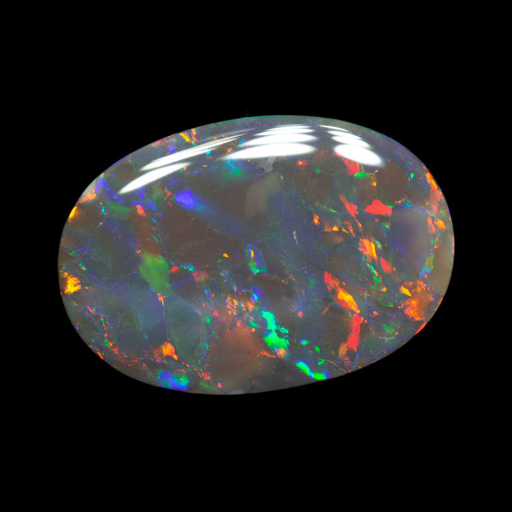 2.90 ct gem black opal 14.3x10x2.8mm