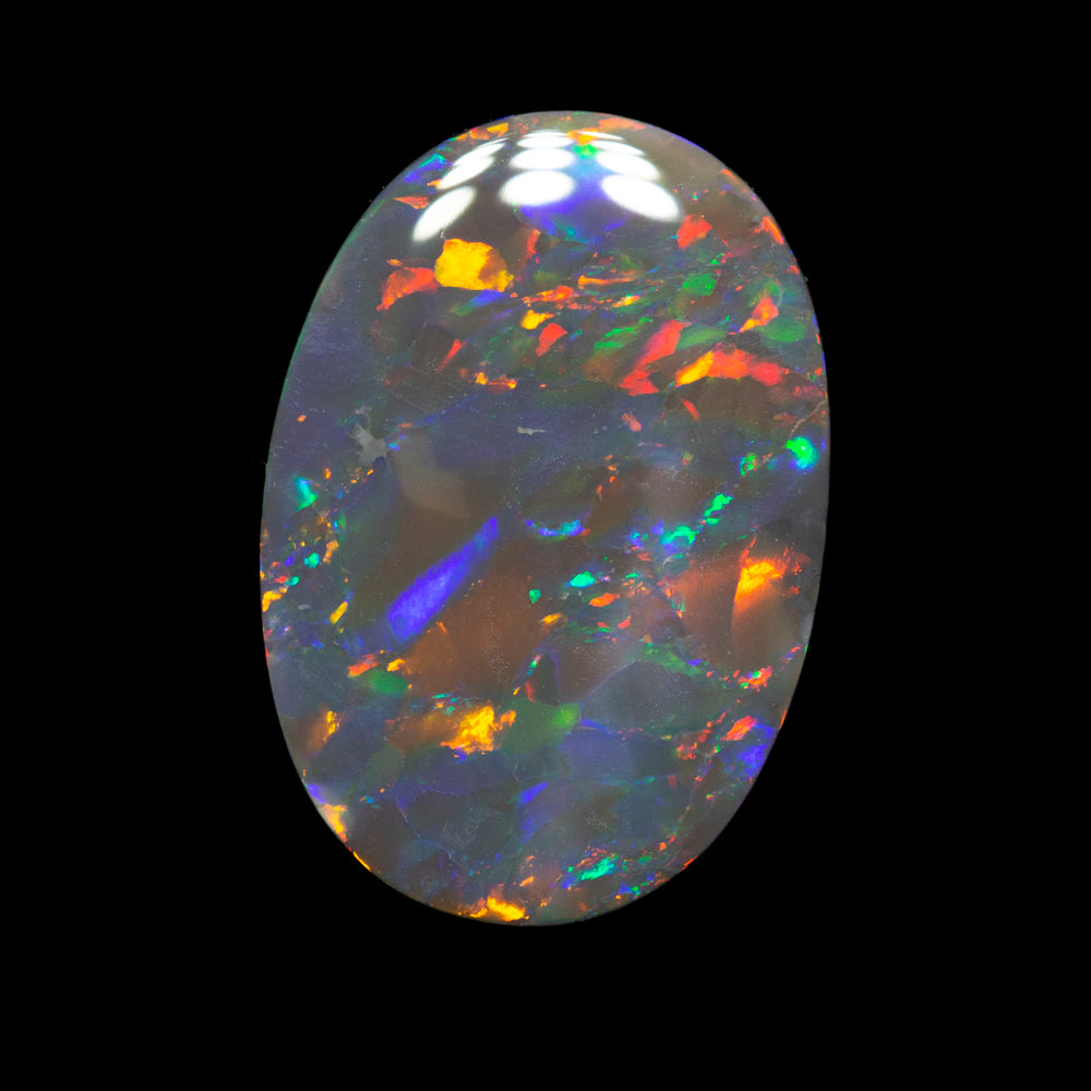 2.90 ct gem black opal 14.3x10x2.8mm