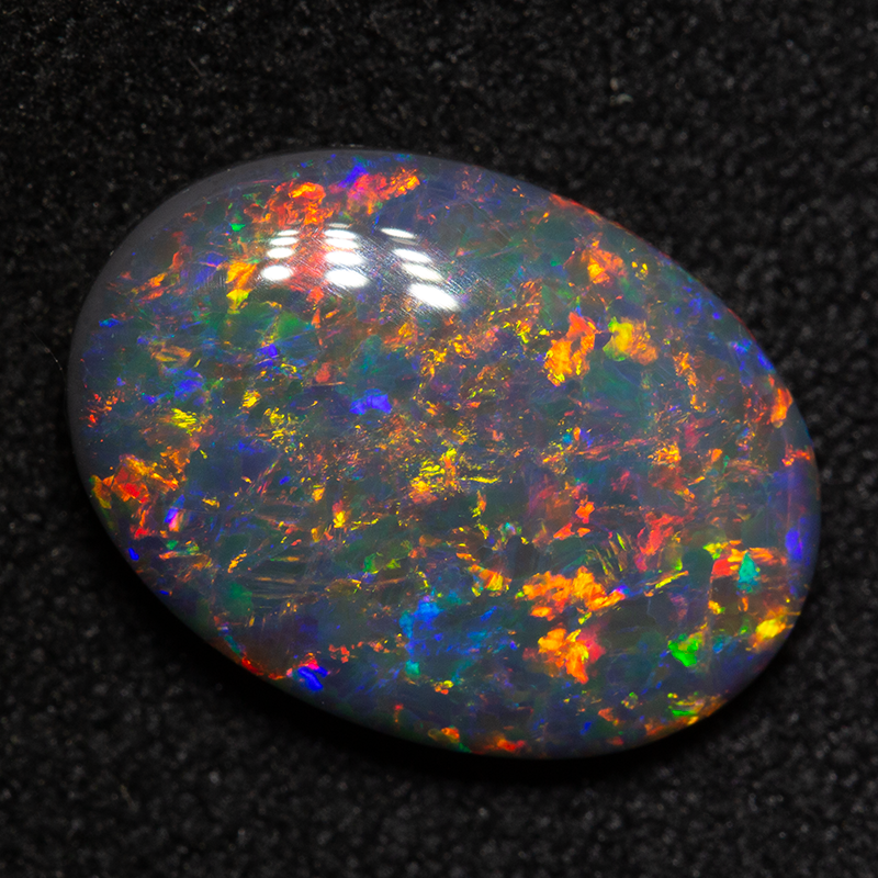 2.97 ct black opal 13.5x9.5x3.6mm