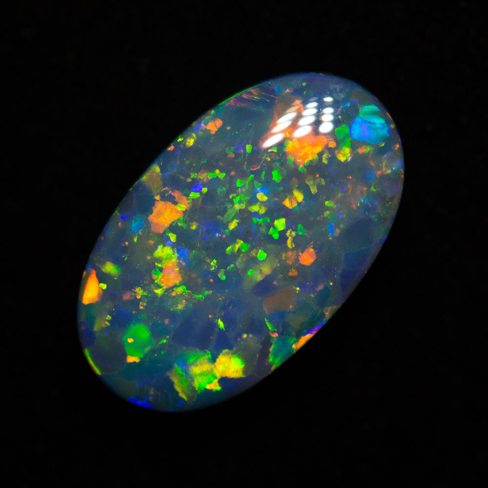 3.04 ct gem black opal 13.5x8x4mm
