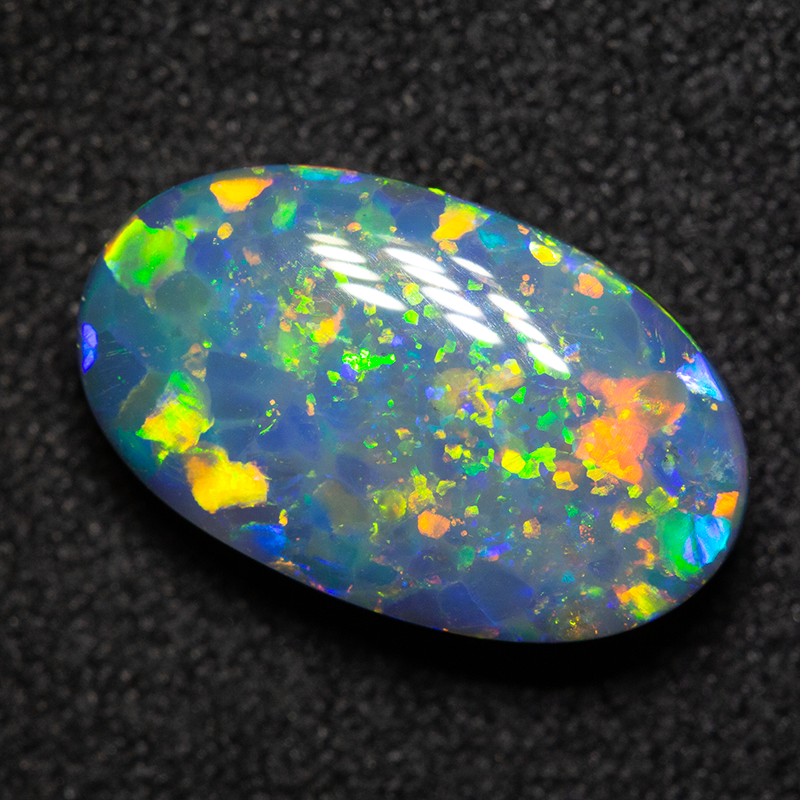 3.04 ct gem black opal 13.5x8x4mm