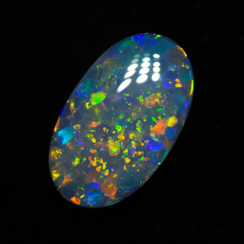 3.04 ct gem black opal 13.5x8x4mm