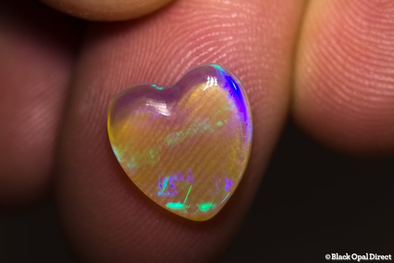 3.04 ct heart shaped crystal opal 12x12x3mm