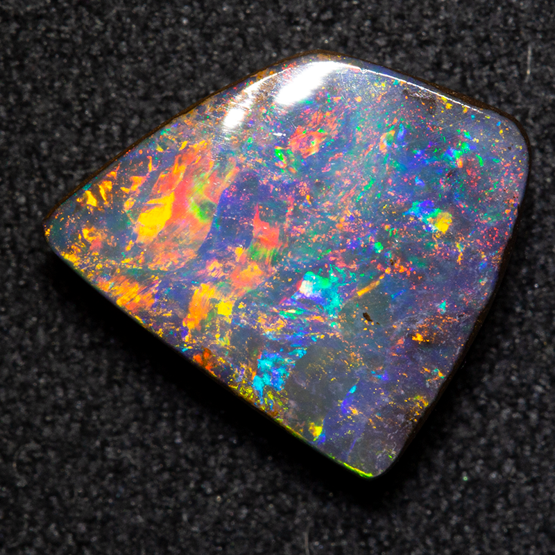 3.08 ct boulder opal 10.3x9.4x3.7mm