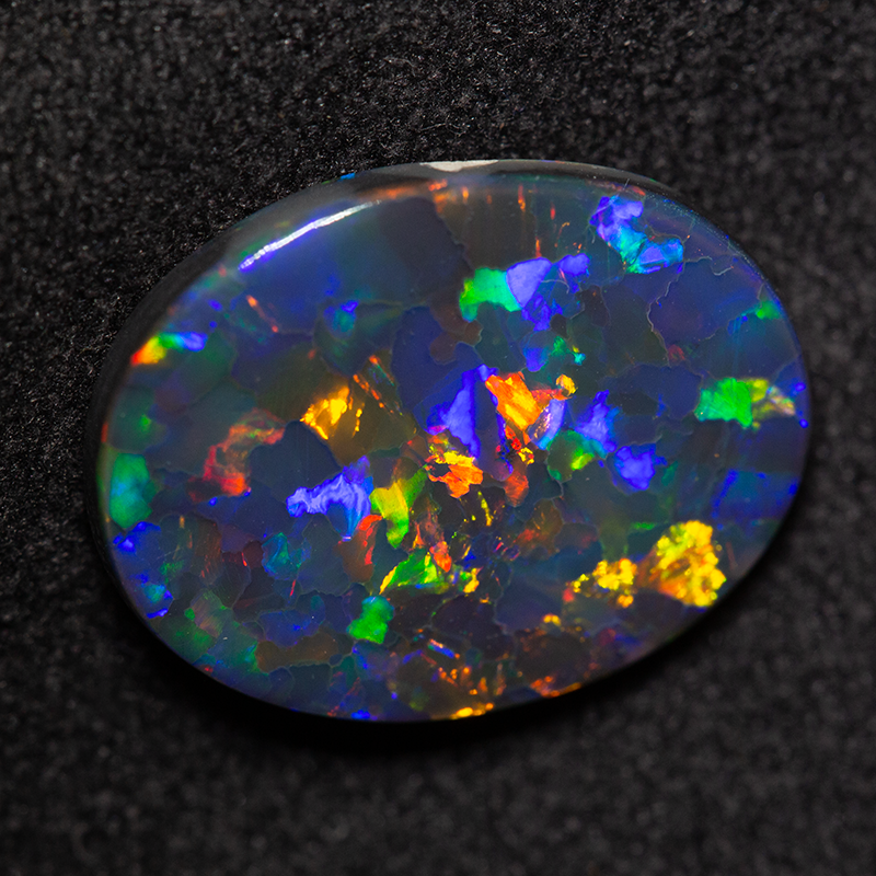 3.09 ct gem black opal 14.6x11.3x2.6mm