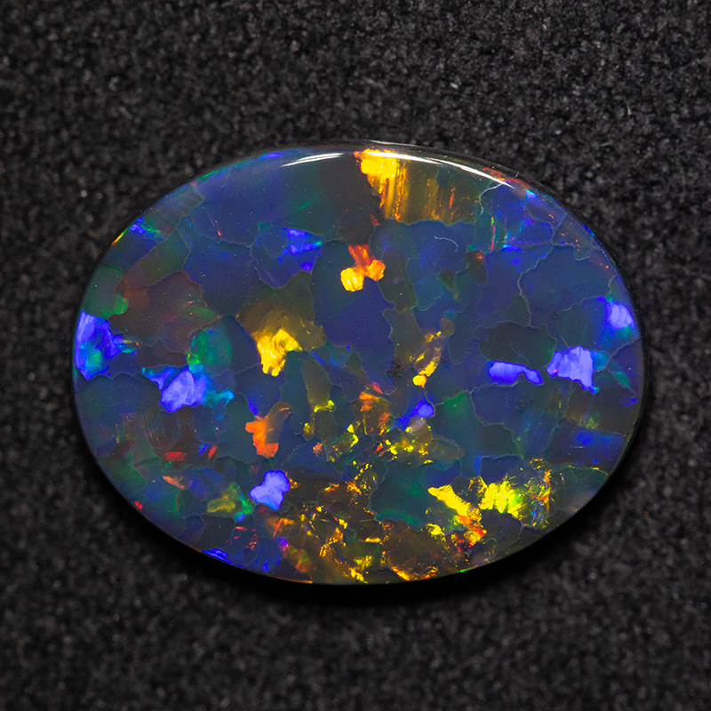 3.09 ct gem black opal 14.6x11.3x2.6mm