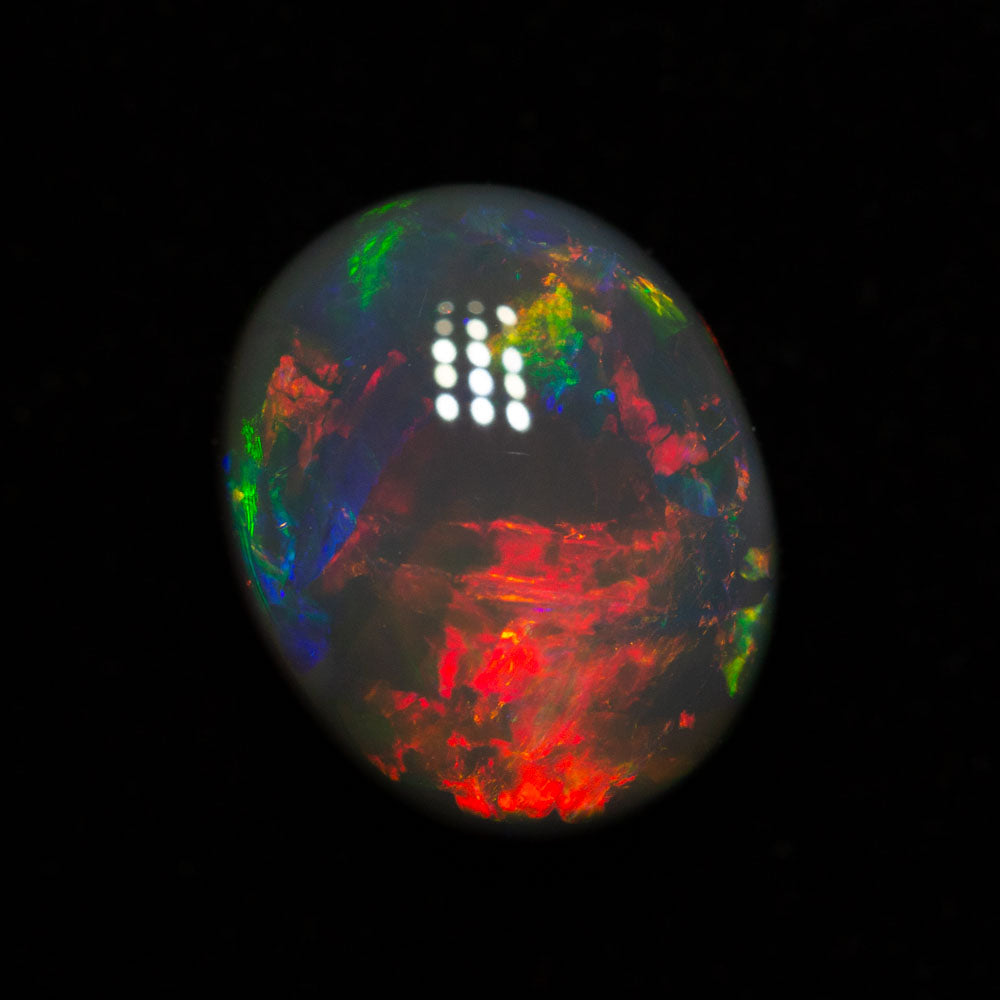 3.14 ct gem black opal 10.7x8.6x5mm
