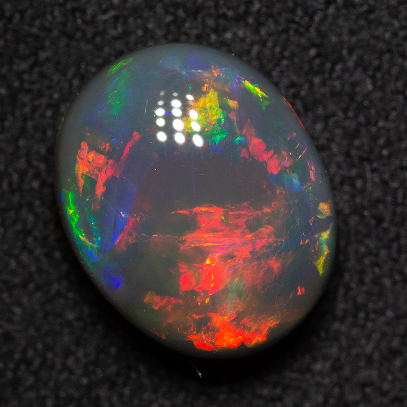 3.14 ct gem black opal 10.7x8.6x5mm