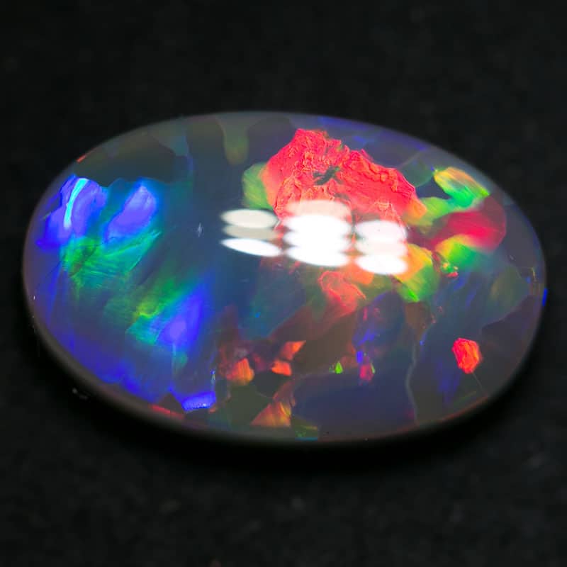 3.14 ct gem black opal 13x8x4mm