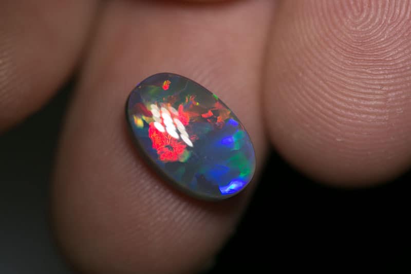 3.14 ct gem black opal 13x8x4mm