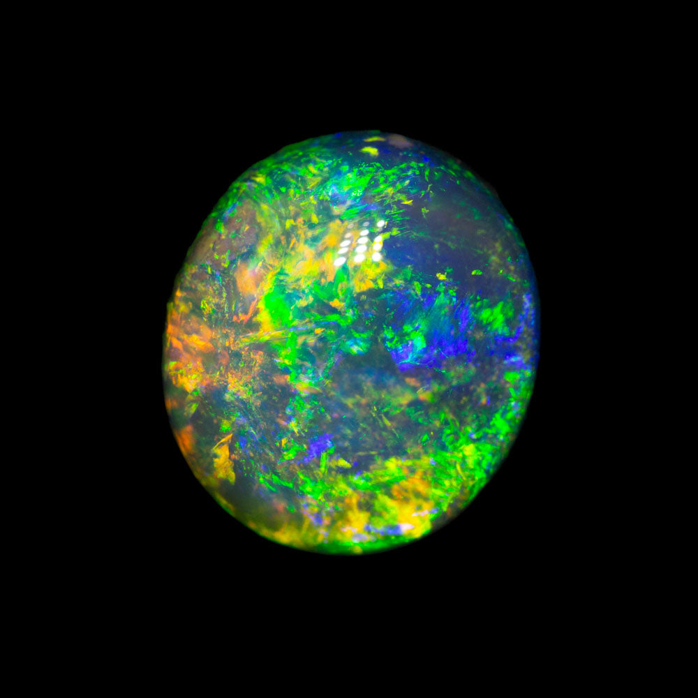 3.23 ct gem black opal 9.9x8.9x6mm