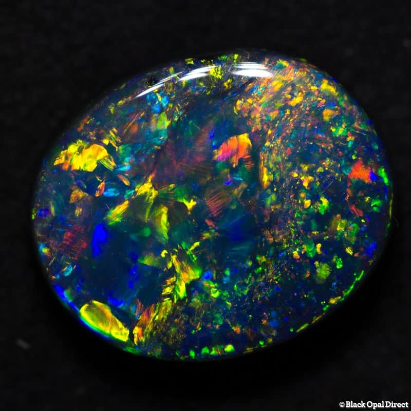 3.28 gem black opal 11x9.5x4mm