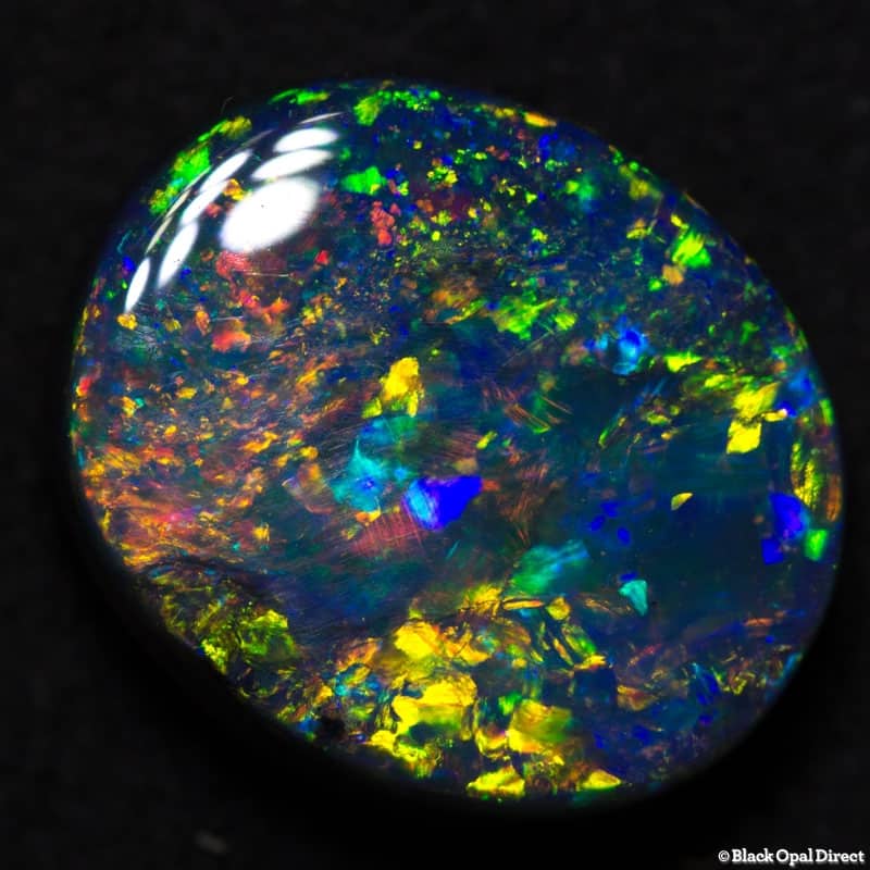 3.28 gem black opal 11x9.5x4mm