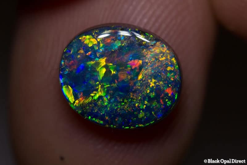 3.28 gem black opal 11x9.5x4mm