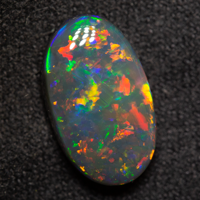 3.29 ct black opal 13x7.8x4.6mm