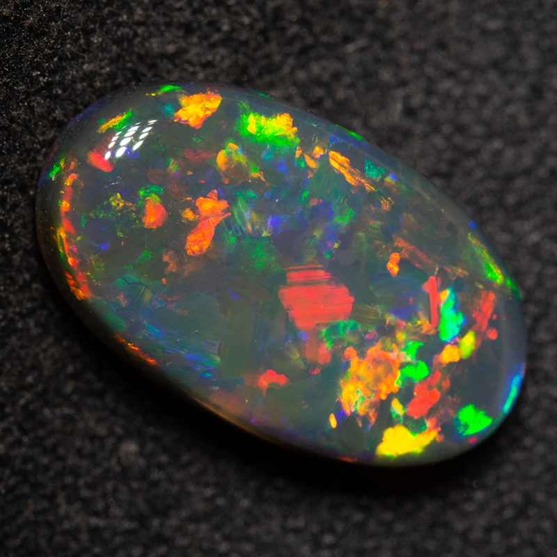 3.29 ct black opal 13x7.8x4.6mm