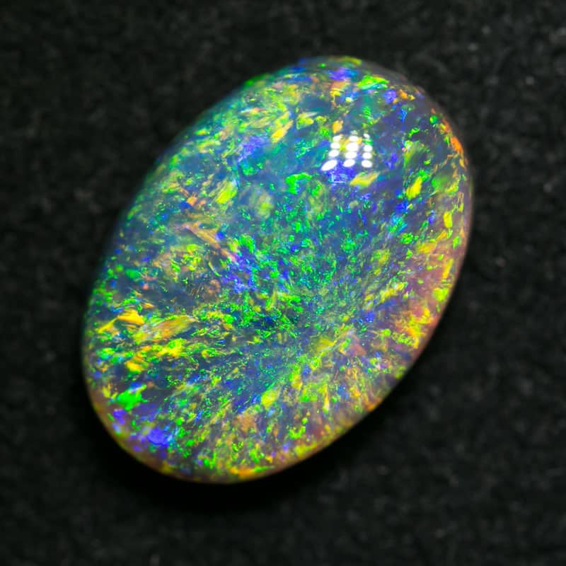 3.50 ct dark crystal opal 12x9x5mm