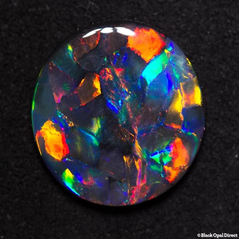 3.60 ct gem black opal collectors piece 13.8x13x2.5mm