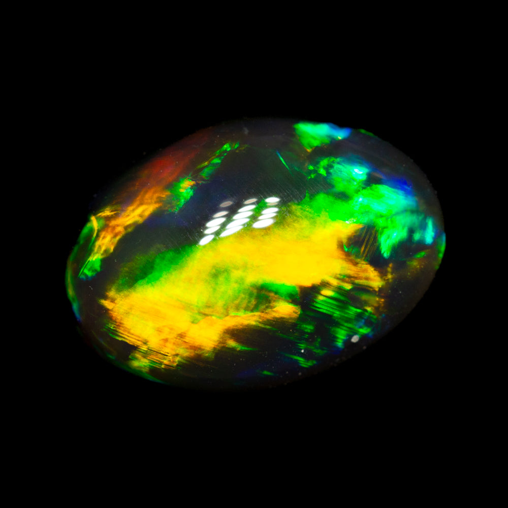 3.70 ct gem black crystal opal 11.8x8.2x6.1mm