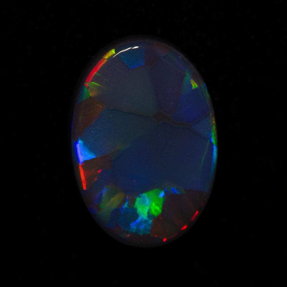 3.72 ct gem black opal 13.8x9.7x3.9mm