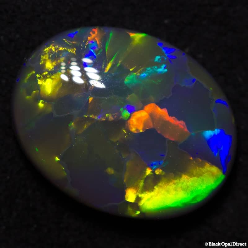 3.80 ct gem semi black opal 13x10x4.2mm