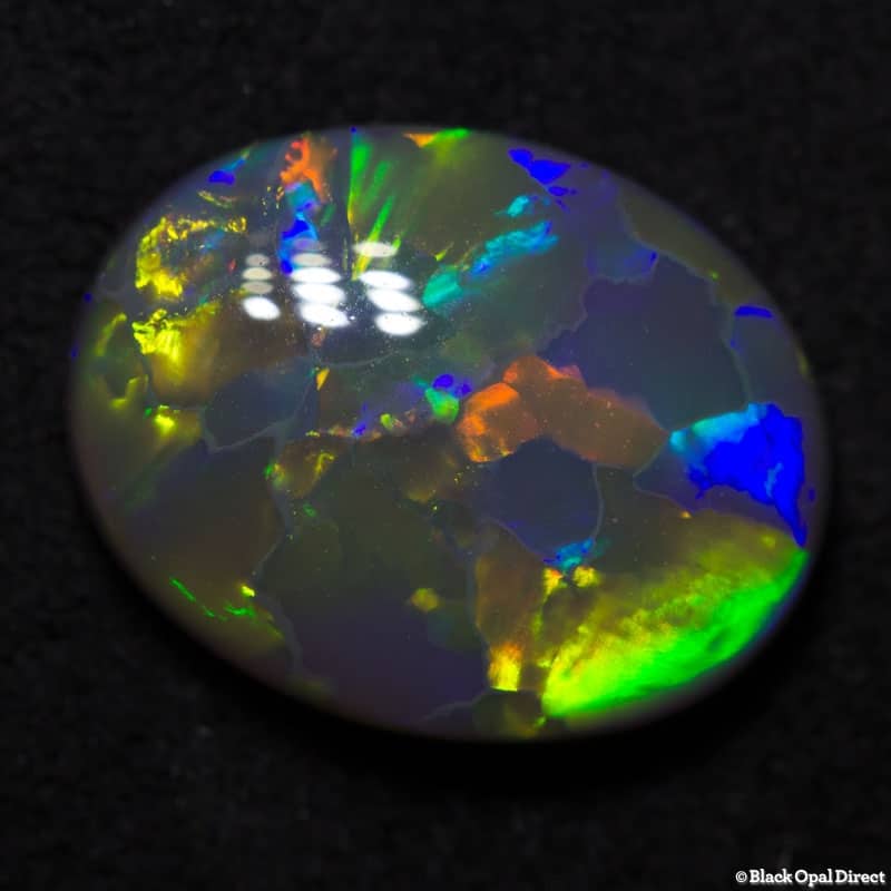 3.80 ct gem semi black opal 13x10x4.2mm