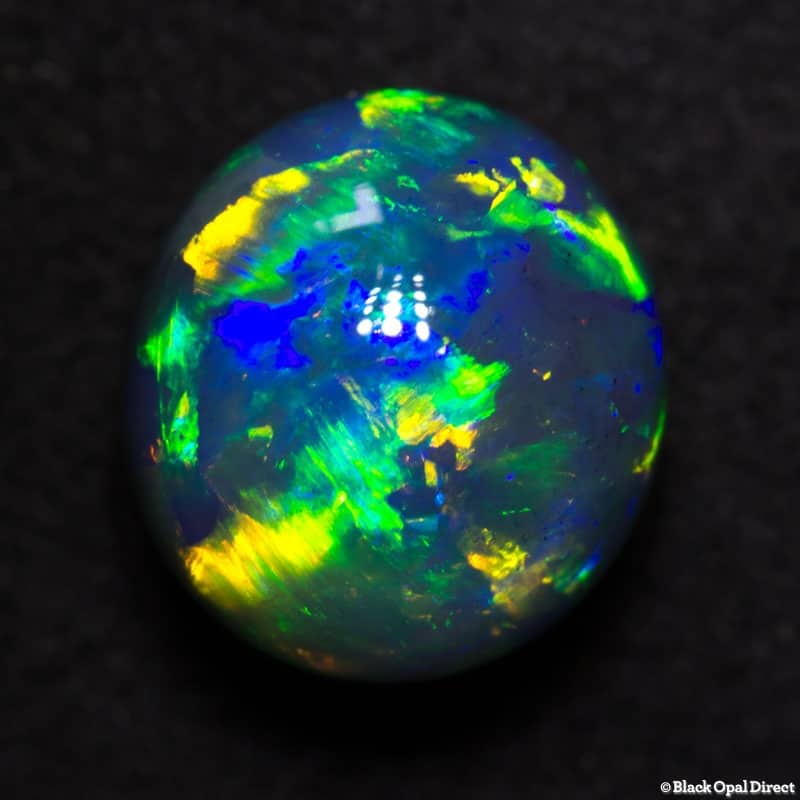 3.81 ct gem black opal 9.5x9x7mm