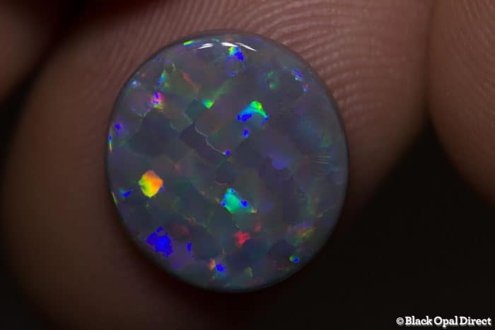 3.86 ct harlequin semi black opal 13x12.5x3mm for Szilard
