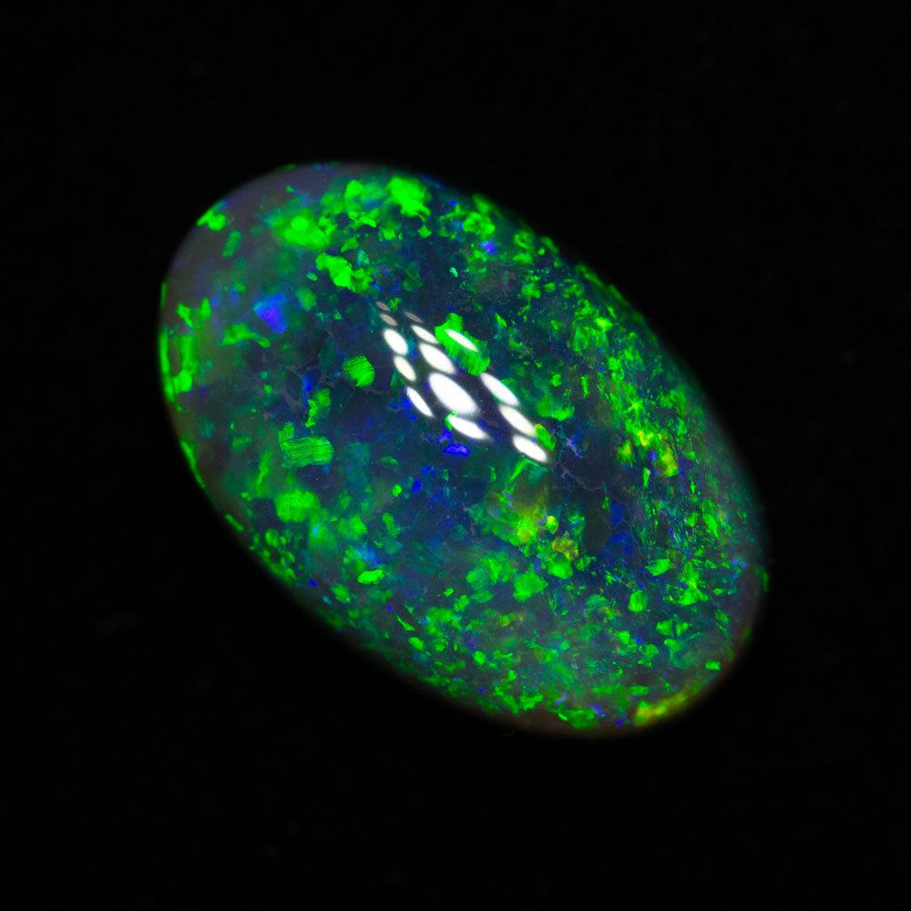 3.90 ct gem black opal 12.7x8.2x5.9mm