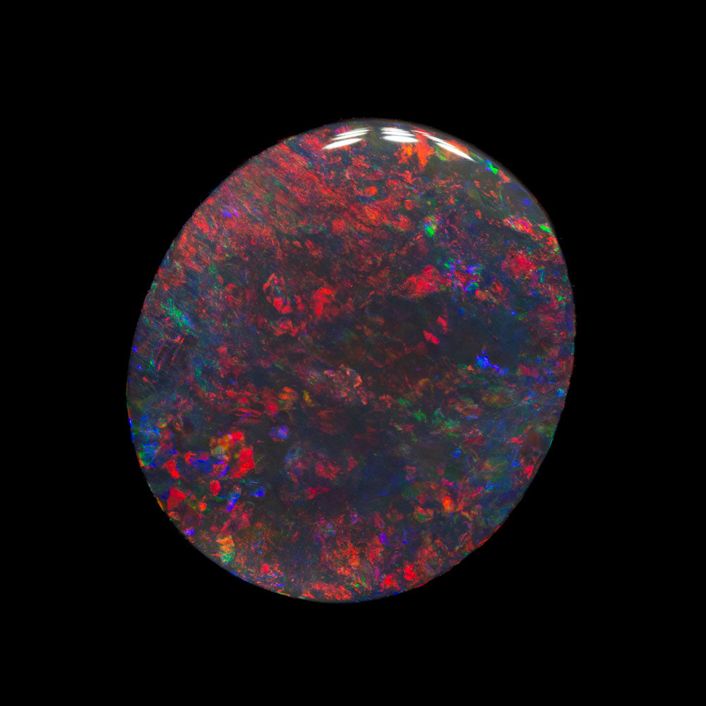 3.93 ct black opal 13.5x12x3.7mm