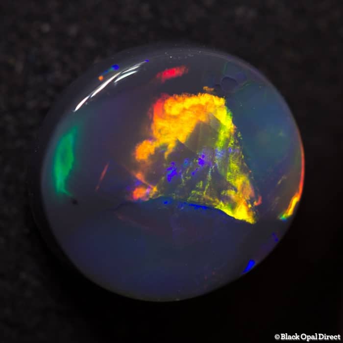 3.95 ct gem black opal 11.5x10.5x4.5mm