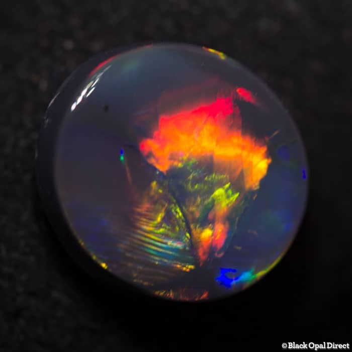 3.95 ct gem black opal 11.5x10.5x4.5mm