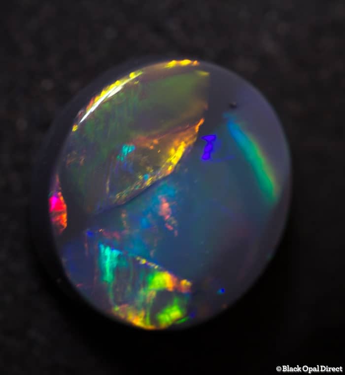 3.95 ct gem black opal 11.5x10.5x4.5mm