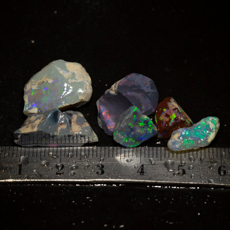 32 ct rough opal parcel 6pc