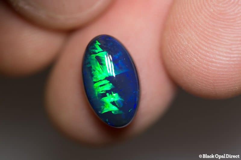 DEPOSIT ONLY 4.06 ct black opal gem with Chinese writing 14x8.5x5mm