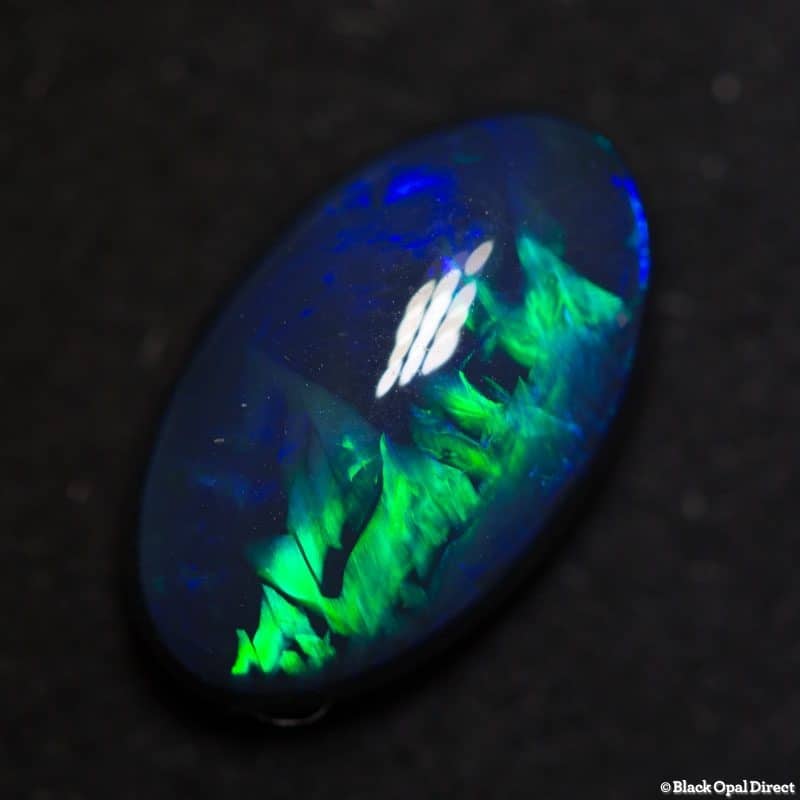 DEPOSIT ONLY 4.06 ct black opal gem with Chinese writing 14x8.5x5mm