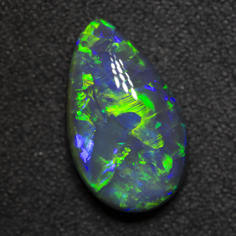 4.12 ct gem black opal 14.8x8.8x5.3mm