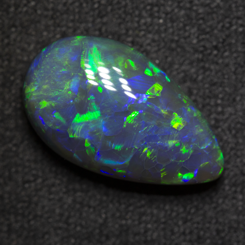 4.12 ct gem black opal 14.8x8.8x5.3mm