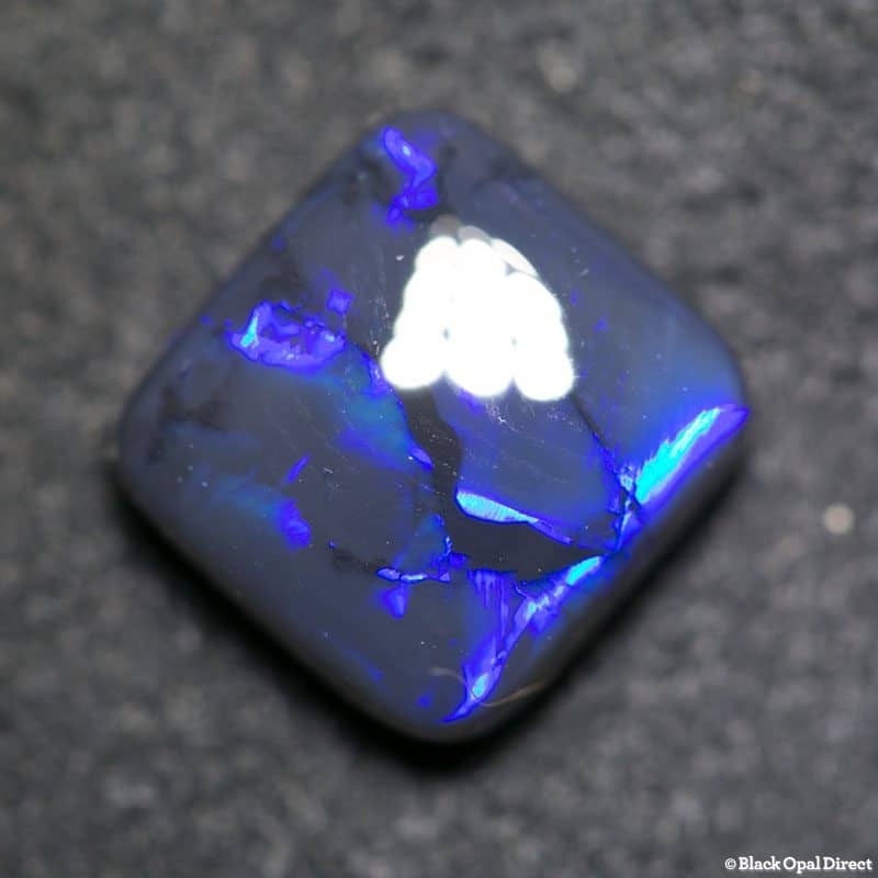 4.12 ct cushion cut black opal 10.5x10x5mm