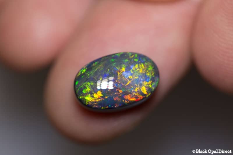 4.12 ct black opal 13.5x8.5x5mm