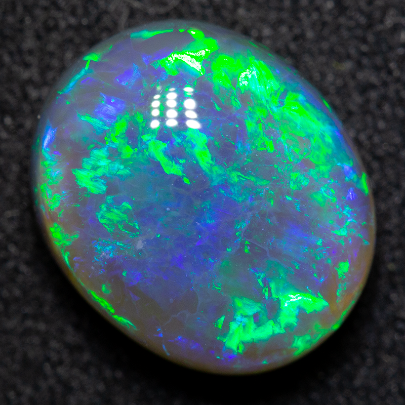 4.17 ct black crystal opal 11.5x9.6x5.4mm